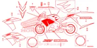 EMBLEEM/STREEP (2) voor Honda CBR 1000 RR TRICOLOR 2015