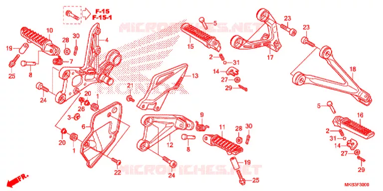OPSTAP/KICKARM/ WISSEL PEDAAL Honda MOTO 1000 CBR 2015  CBR1000RRF