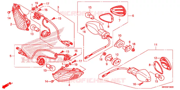 KNIPPERLICHT(2) Honda MOTO 1000 CBR 2015  CBR1000SF