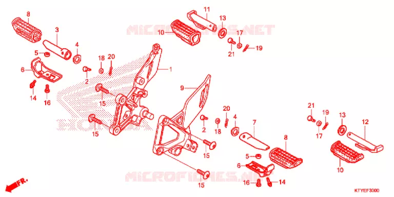 OPSTAP/KICKARM/ WISSEL PEDAAL Honda MOTO 125 CBR 2015  CBR125RSF