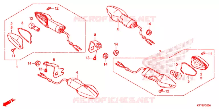 KNIPPERLICHT(2) Honda MOTO 125 CBR 2015  CBR125RSF