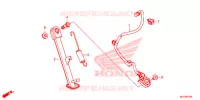 HOOFD STANDAARD/REMPEDAAL voor Honda CBR 500 R ABS TRICOLOR 2015