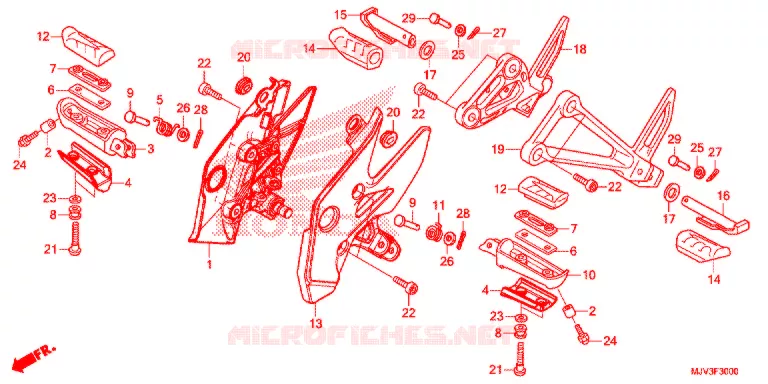 OPSTAP/KICKARM/ WISSEL PEDAAL Honda MOTO 500 CBR 2015  CBR500RAF