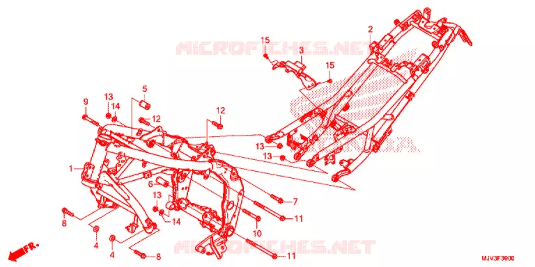 FRAME CHASSIS Honda MOTO 500 CBR 2015  CBR500RAF