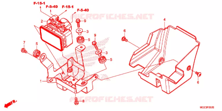 VOORREM HOOFDCILINDER/ABS MODULATOR Honda MOTO 500 CBR 2015  CBR500RAF
