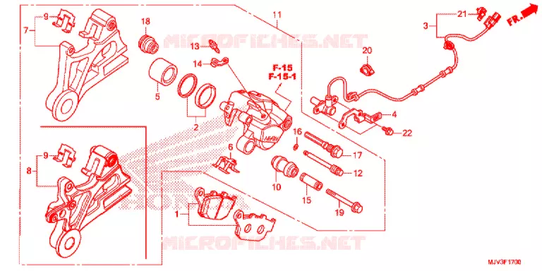ACHTER REMKLAUW Honda MOTO 500 CBR 2015  CBR500RAF