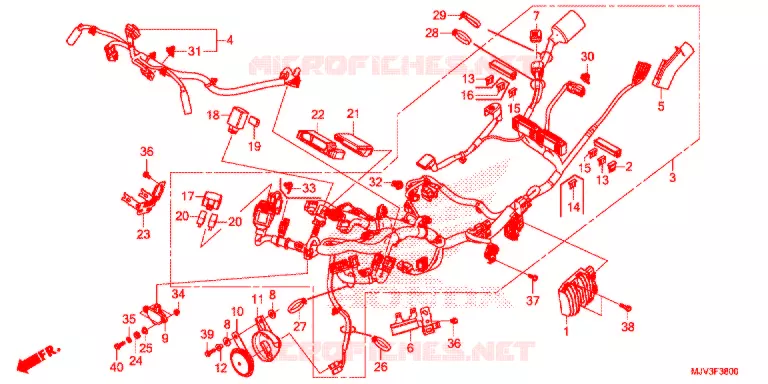 BEDRADINGSBUNDEL/ACCU Honda MOTO 500 CBR 2015  CBR500RAF