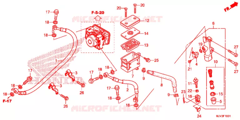 REMPOMP ACHTER Honda MOTO 500 CBR 2015  CBR500RAF