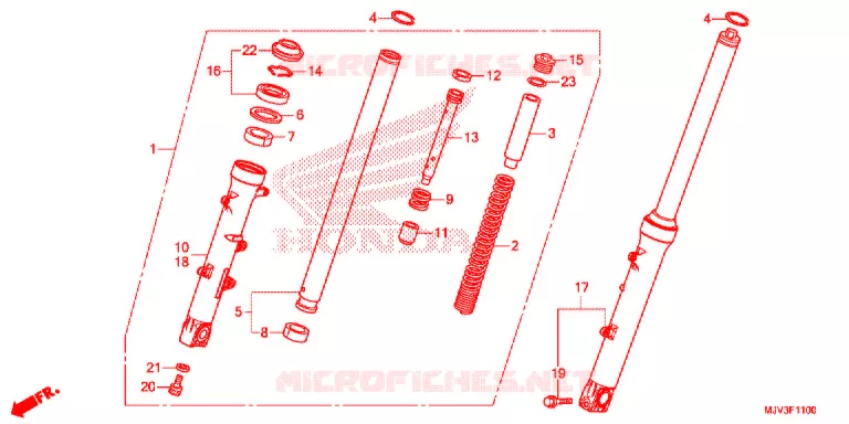 VOOR VORK Honda MOTO 500 CBR 2015  CBR500RAF