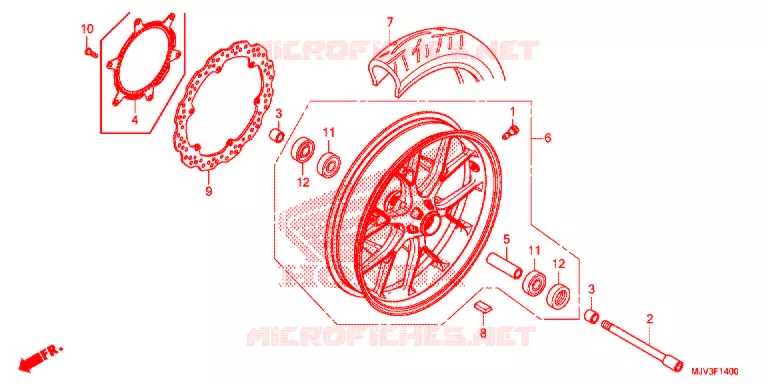 VOOR WIEL Honda MOTO 500 CBR 2015  CBR500RAF