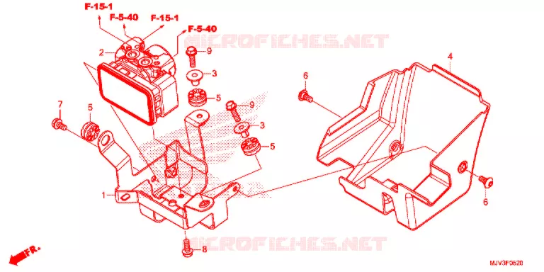 VOORREM HOOFDCILINDER/ABS MODULATOR Honda MOTO 500 CBR 2015  CBR500RAF