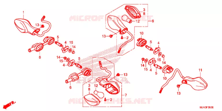 KNIPPERLICHT(2) Honda MOTO 500 CBR 2015  CBR500RAF