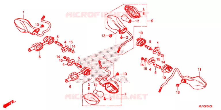 KNIPPERLICHT(2) Honda MOTO 500 CBR 2015  CBR500RAF