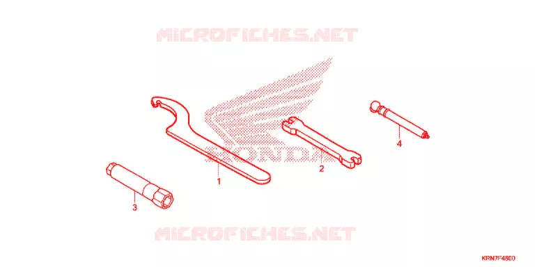 GEREEDSCHAP/ACCUVAK Honda MOTO 250 CRF 2018  CRF250RG