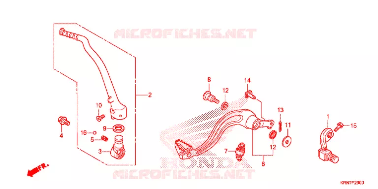 PEDAAL/KICKSTARTER ARM Honda MOTO 250 CRF 2017  CRF250RG