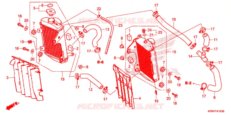 RADIATOR Honda MOTO 250 CRF 2018  CRF250RG