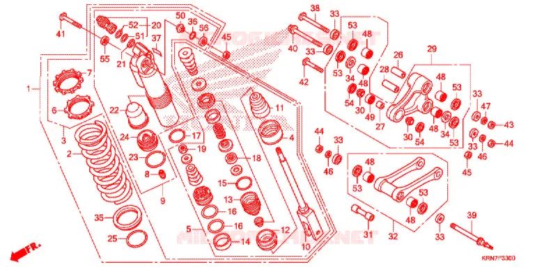 ACHTER KUSSEN(2) Honda MOTO 250 CRF 2016  CRF250RG