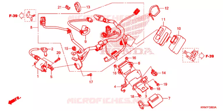 BEDRADINGSBUNDEL/ACCU Honda MOTO 250 CRF 2016  CRF250RG