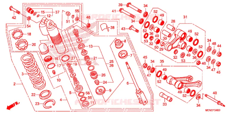 ACHTER KUSSEN(2) Honda MOTO 450 CRF 2016  CRF450RG