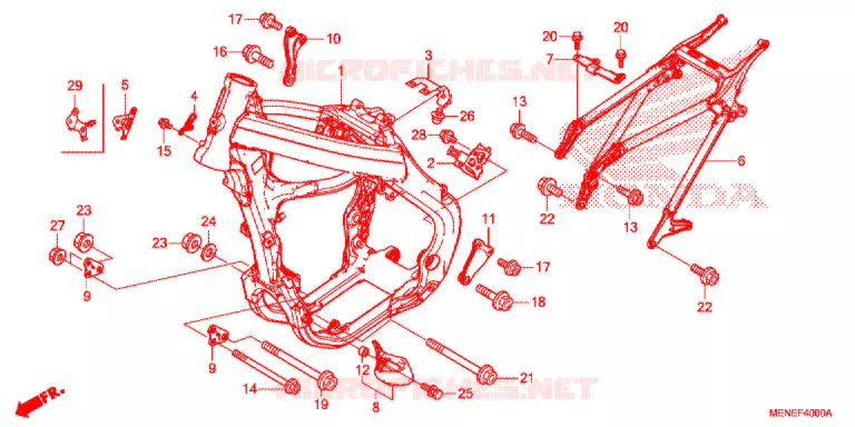 FRAME CHASSIS Honda MOTO 450 CRF 2018  CRF450RG