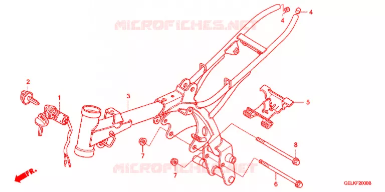 FRAME CHASSIS Honda MOTO 50 CRF 2008  CRF50F8