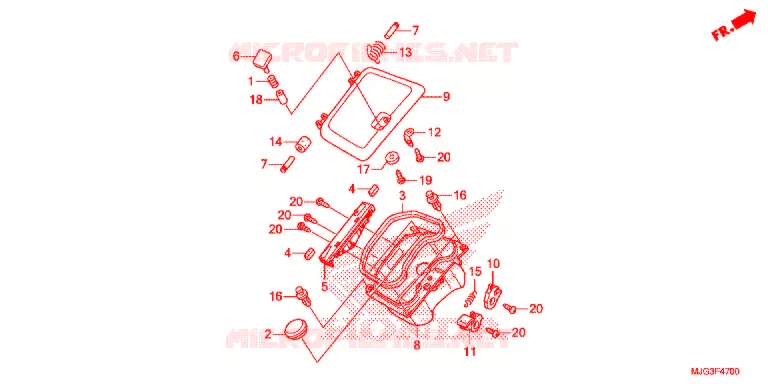 MESH INNER RACK  SG Honda MOTO 1800 GOLD-WING 2015  GL1800BF