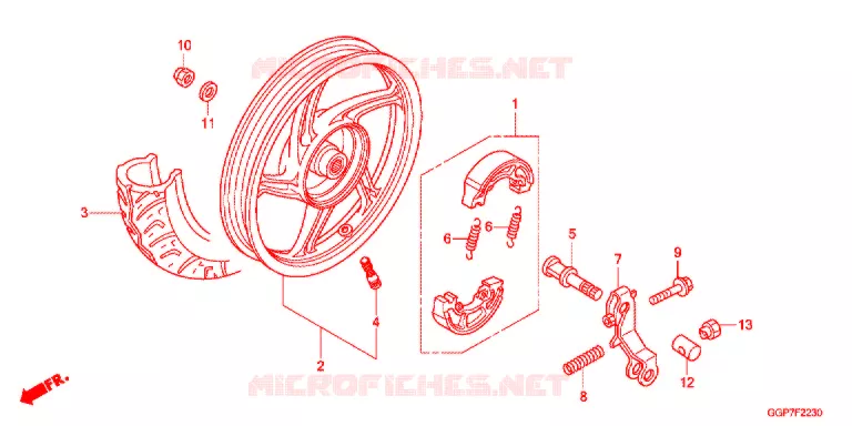 ACHTER WIEL Honda SCOOTER 50 VISION 2015  NSC50T2F