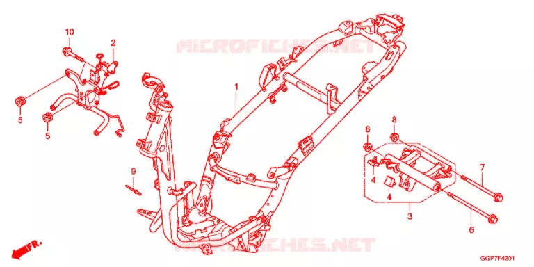 FRAME CHASSIS (NSC502WH/T2) Honda SCOOTER 50 VISION 2015  NSC50T2F