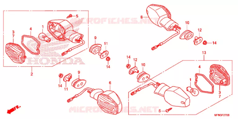 KNIPPERLICHT(2) Honda MOTO 1000 CB 2015  CB1000RAF