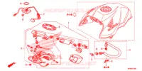 BRANDSTOF TANK/BRANDSTOF POMP voor Honda CB 1000 R ABS HYPER RED 2015