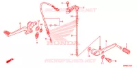 HOOFD STANDAARD/REMPEDAAL voor Honda CB 1000 R ABS HYPER RED 2015