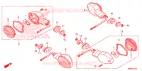 KNIPPERLICHT(2) voor Honda CB 1000 R ABS HYPER RED 2015