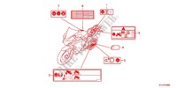 WAARSCHUWINGSLABEL(1) voor Honda CBR 250 R ABS NOIRE 2011