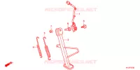 HOOFD STANDAARD/REMPEDAAL voor Honda CBR 250 R ABS BLACK 2012