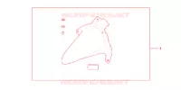 ACHTERSPATBORD voor Honda CBR 600 R ABS RED 2012