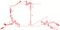 REMPEDAAL/WISSEL PEDAAL voor Honda CBR 600 R ABS RED 2012