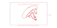 SPATBORD VOOR voor Honda CBR 600 R ABS RED 2012