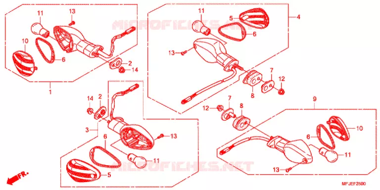 KNIPPERLICHT(2) Honda MOTO 600 CBR 2012  CBR600RAC