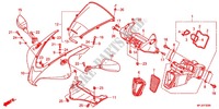 BOVEN KAP voor Honda CBR 600 R ABS ROUGE 2012