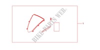 STURING HENDEL/HENDEL DEKSEL/WIND SCREEN voor Honda CBR 600 R ABS ROUGE 2012