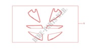 Race sticker kit voor Honda CBR 600 R ABS ROUGE 2012