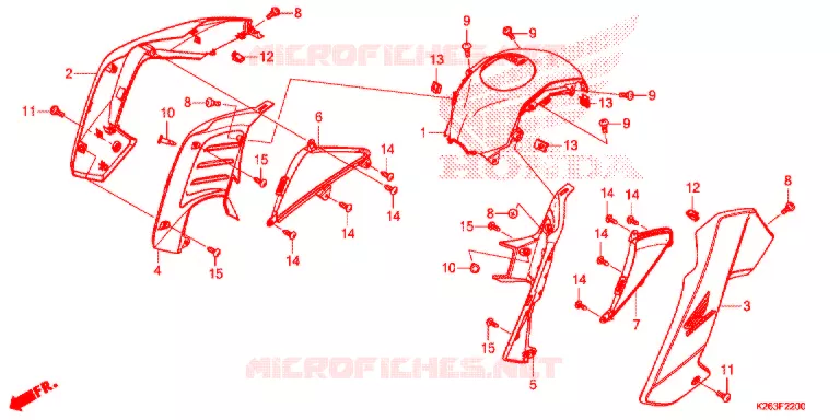 VENTILATOR AFDEKKING/DEKBAND Honda MOTO 125 MSX 2015  MSX125F
