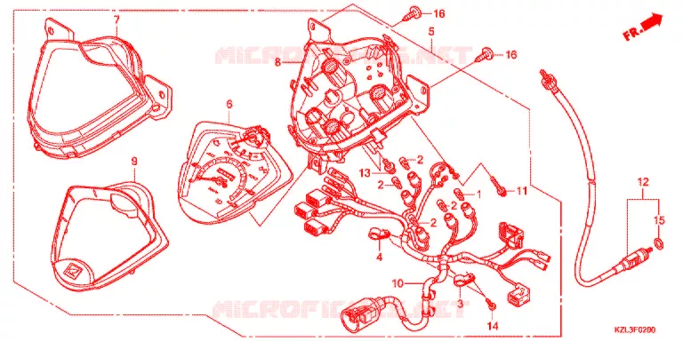 COMBINATIEMETER Honda SCOOTER 110 VISION 2012  NSC110WHB