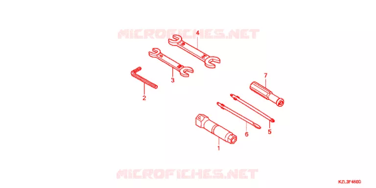 GEREEDSCHAP/ACCUVAK Honda SCOOTER 110 VISION 2012  NSC110WHB