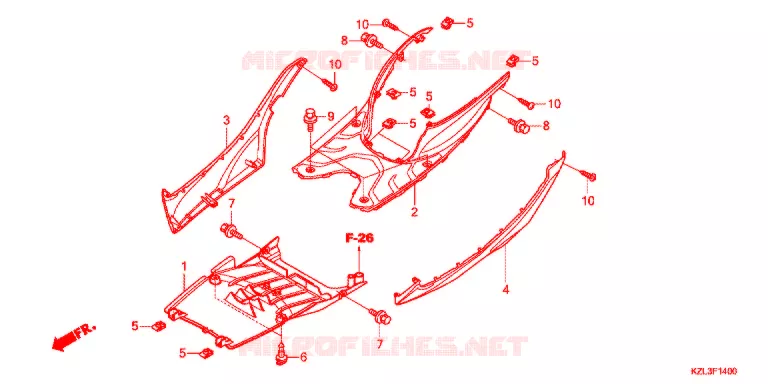 VLOER OPSTAP Honda SCOOTER 110 VISION 2011  NSC110WHB