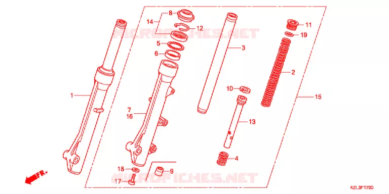 VOOR VORK Honda SCOOTER 110 VISION 2012  NSC110WHB