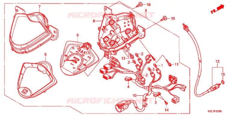 COMBINATIEMETER Honda SCOOTER 110 VISION 2012  NSC110WHB