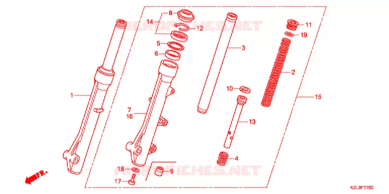 VOOR VORK Honda SCOOTER 110 VISION 2011  NSC110WHB