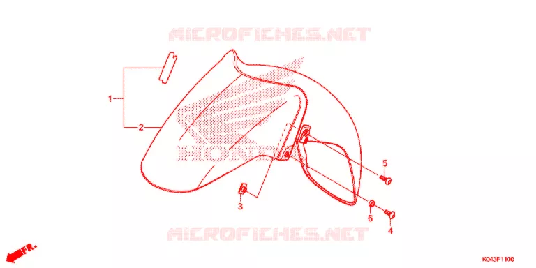 VOORSPATBORD Honda SCOOTER 300 FORZA 2014  NSS300D