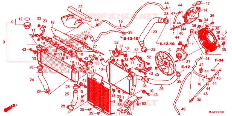 RADIATOR Honda MOTO 800 CROSSRUNNER 2015  VFR800XF